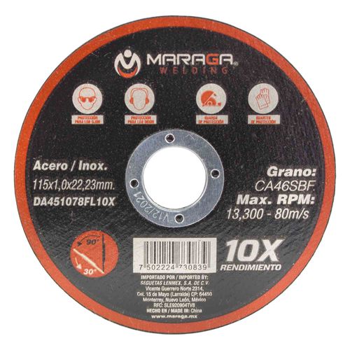 50 Discos de Corte de 4-1/2 Pulgadas Maraga