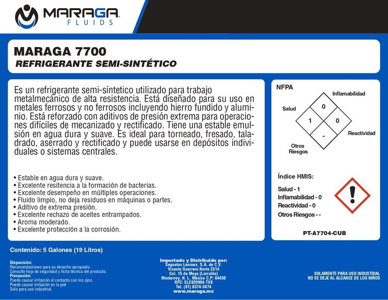 Etiqueta-Refrigerante-7700