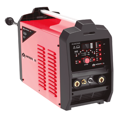 Soldadora Inversora ACDC200, 200A, 220V con GTAW AC/DC, SMAW (MMA), Inversor TIG AC/DC, Arranque de Arco en Raspado o Alta Frecuencia