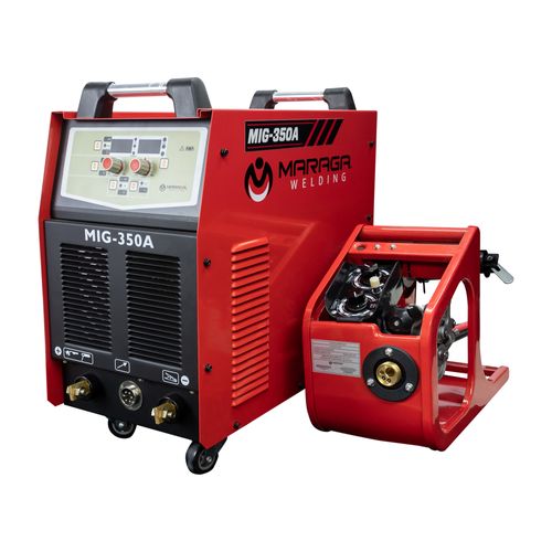 Soldadora Inversora Multi-Procesos MIG-350A, 350A, 220V con MIG, MAG, LIFT TIG, Alimentador externo, Tecnología IGBT, 2T-4T, 1 Fase, Flujómetro